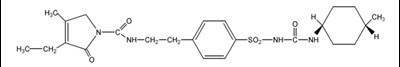 Image Of Structural Formula (Glimepiride 4 mg Structure)